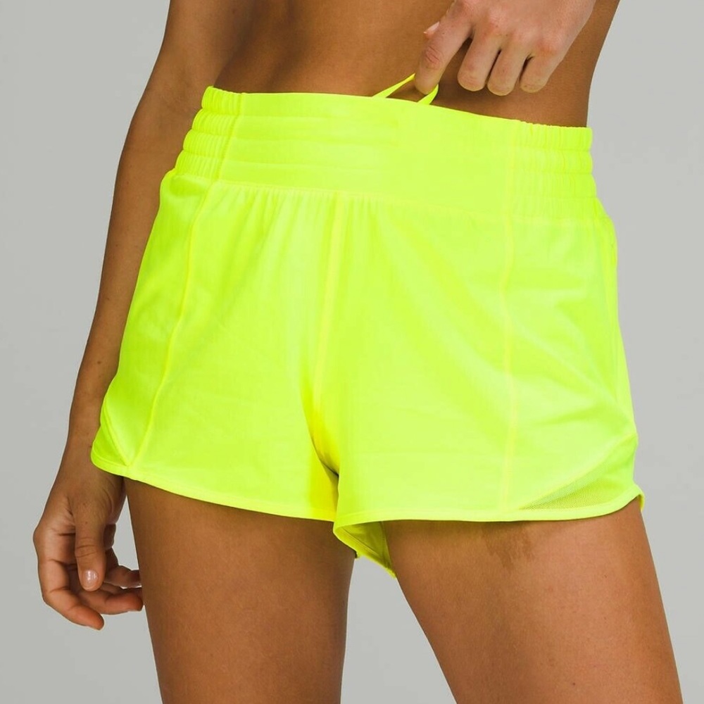 Lululemon Hotty Hot Shorts Highlighter Yellow